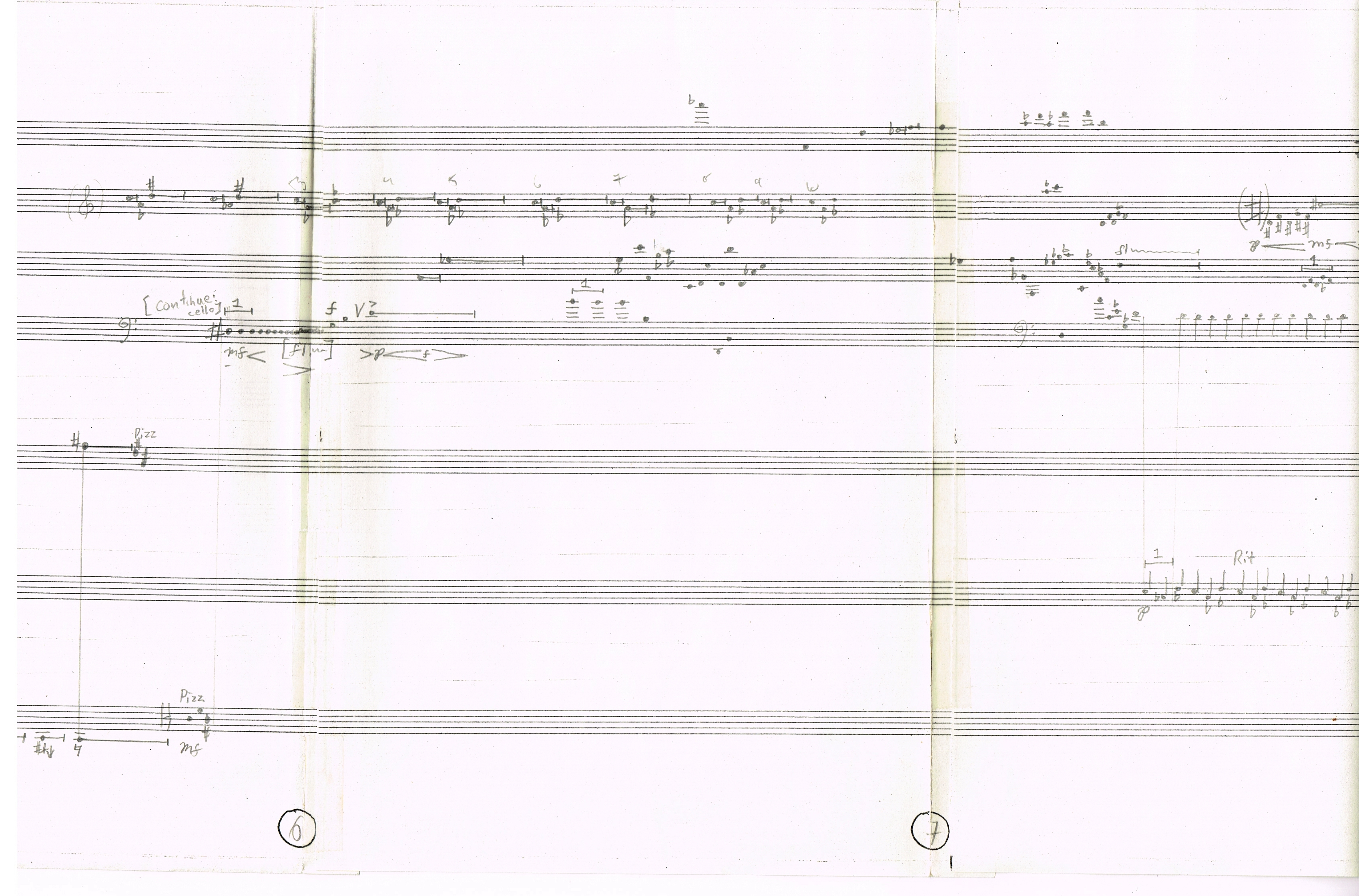 Richard Burdick's composition "mind without Matter" from 1979 page 1