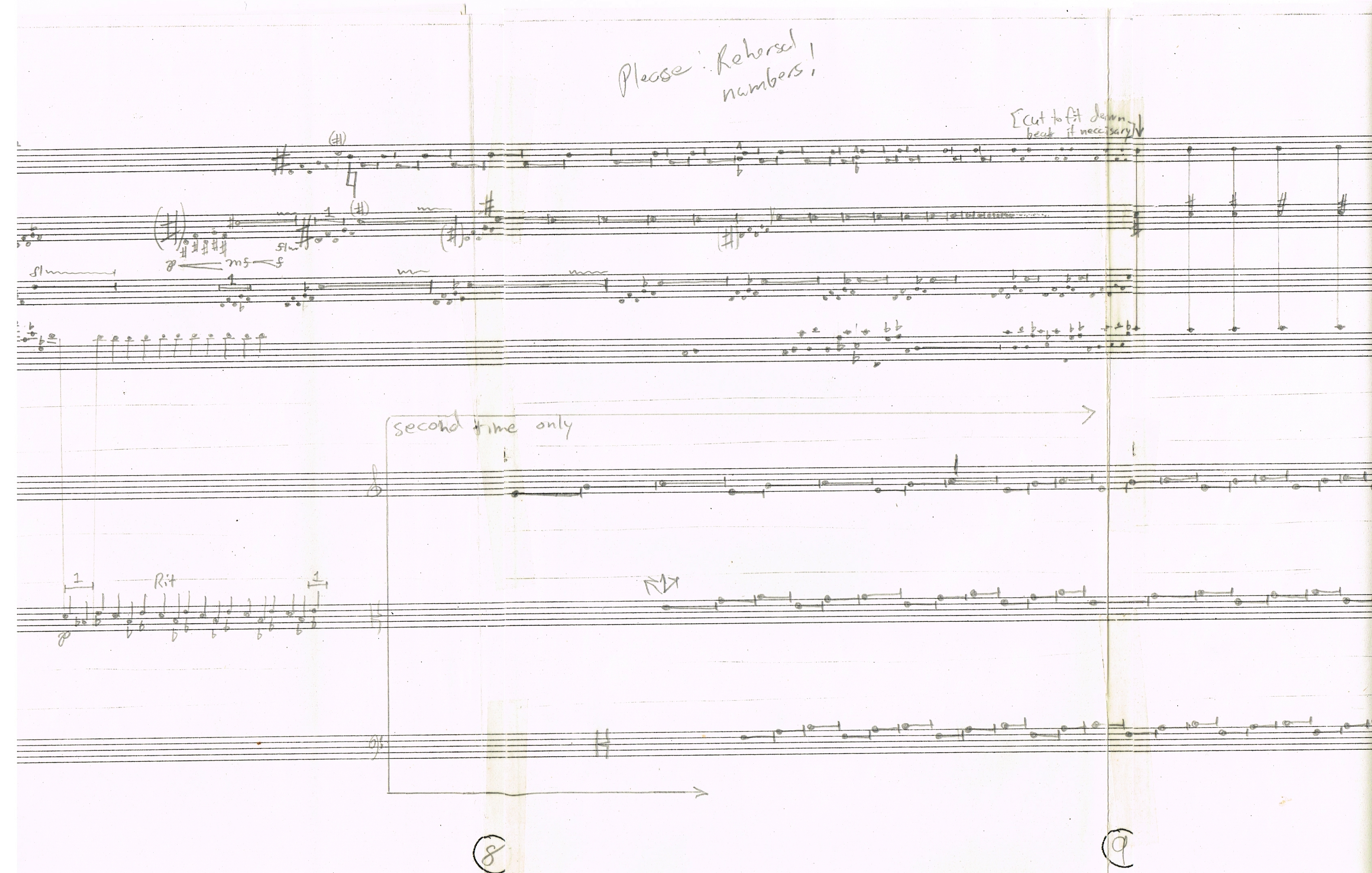 Richard Burdick's composition "mind without Matter" from 1979 page 1