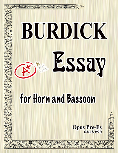 Burdick's Essay for horn and bassoon title page