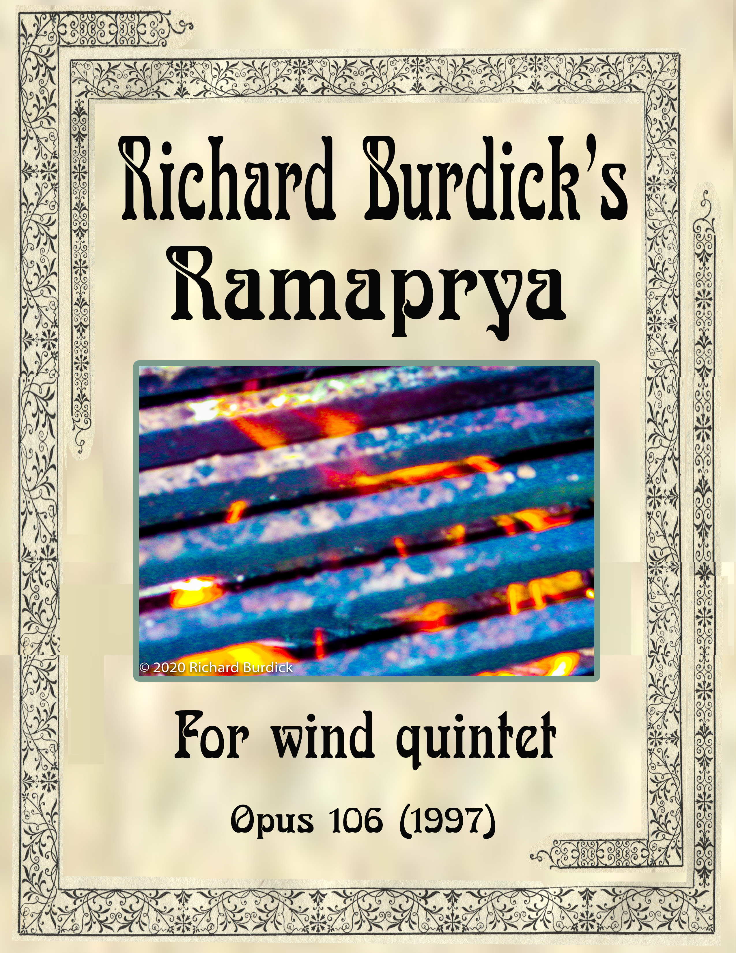 Cover for Burdick's Opus 106 Ramaprya