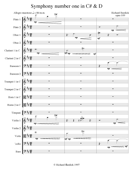 Burdick's Symphony No. 2 page 1