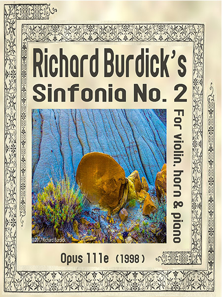Sheet music cover ofr Burdick's opus 111