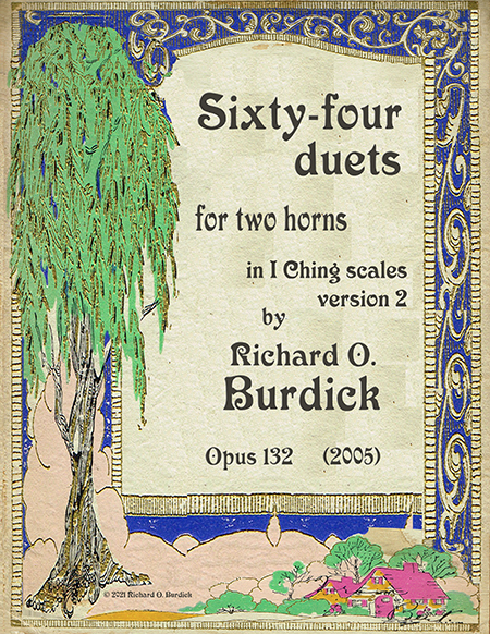 Sheet msuic cover for Richard Burdick, Horn duets, Op. 132