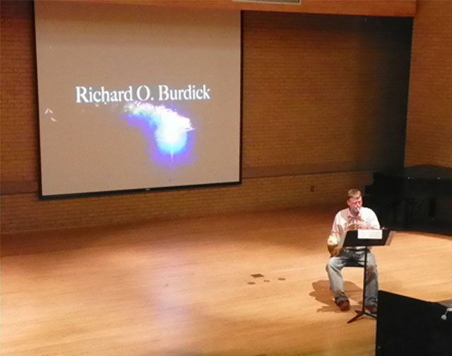 RIchard Burdick performing i nDenton Texas