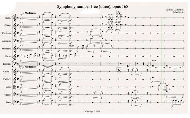 Richard Burdick's Symphony No. Free (three)