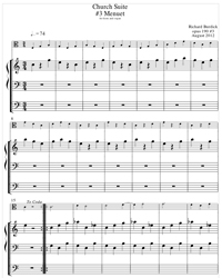 Richard Burdick's Church Suite I for horn and Organ m.3 Minuet