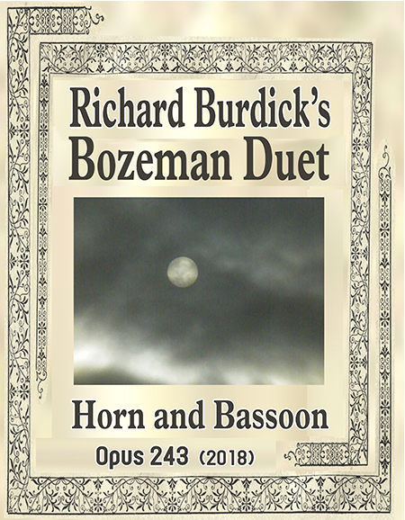 Sheet music cover for Richard Burdick's Opus 243