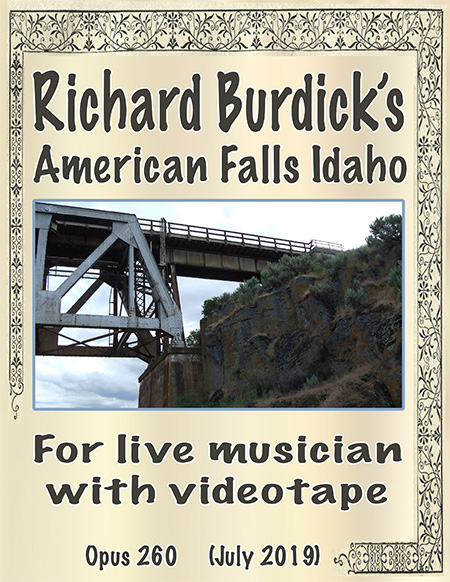 Burdick's Op. 260 Amerinca Falls, Idaho title page