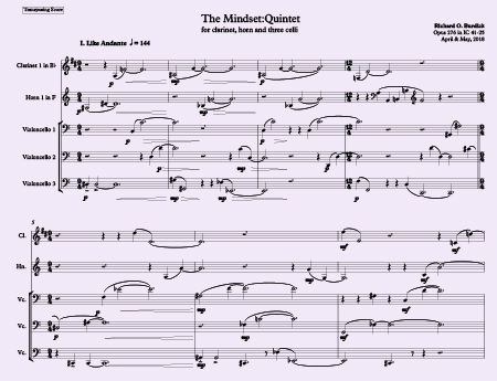 Richard Burdick's Mindset quintet, op. 276 m. 1 page 1