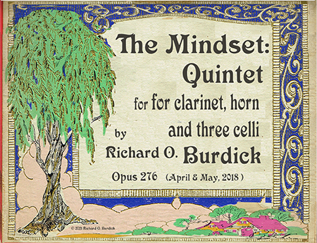 Sheet music cover for Richard Burdick's Mindset quintet, op. 276