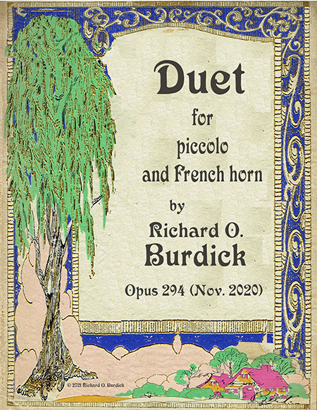 Burdicks DUet for piccolo and horn Cover