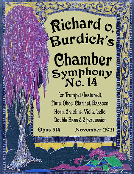 Sheet music cover for Richard Burdick, HChamber SYmphony No. 14