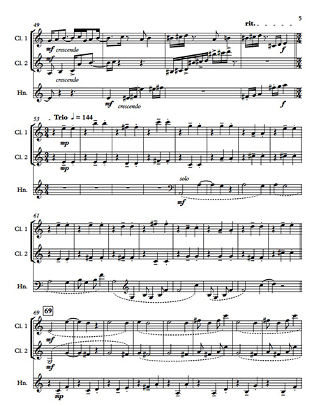 Campfire Trio sheet music, Op. 336 page five