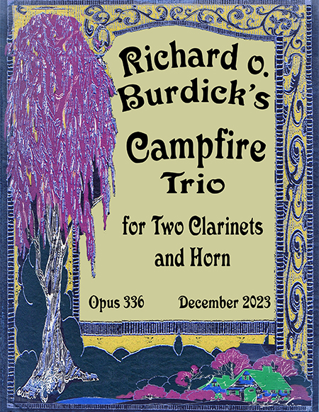 Sheet msuic cover for Richard Burdick, Campfire Trio