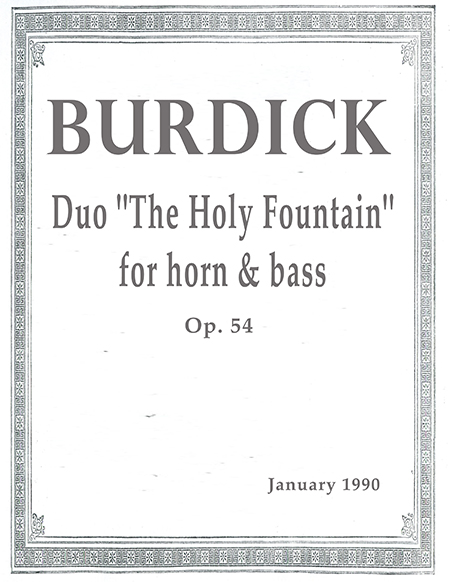 Burdick shett music cover for Op. 54