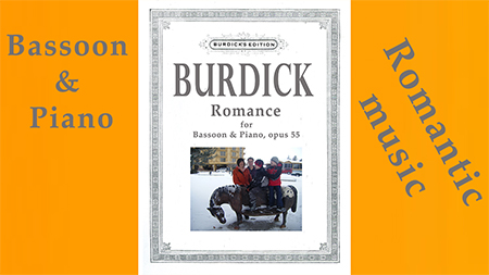 Sheet Music ad fro Burdick's Romance for Bassoon and piano