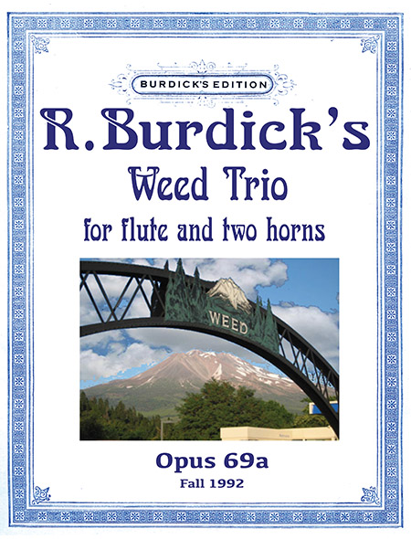 Burdick's Opus 69a sheet music cover