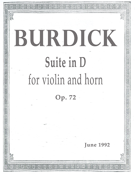 Suite in D for Violin & Horn, op. 72 movement 1 page 1