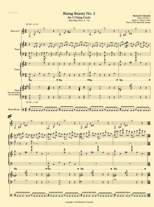 Burdick, Op. 324 page one sheet music