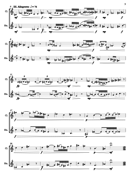 Brdick's Due for Horn & Clarinet score page 7