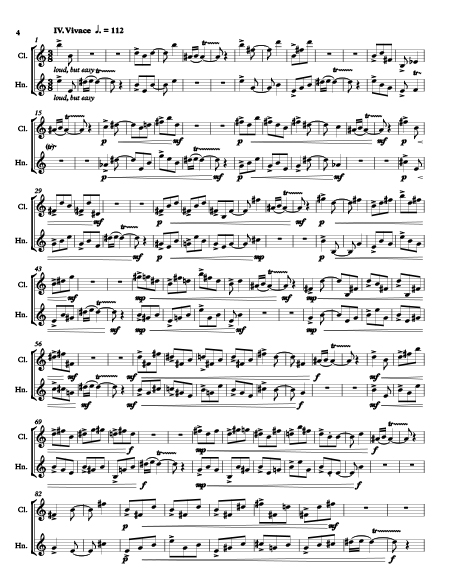 Brdick's Due for Horn & Clarinet score page 9