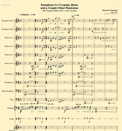 SYmphony for Brass Movement 1for Richard Burdick, Horn duets, Op. 292