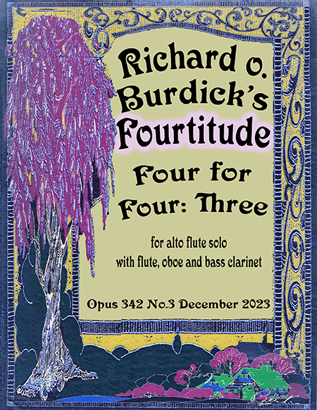 Sheet music cover for Richard Burdick Fourtitude, Op. 342 No. 3