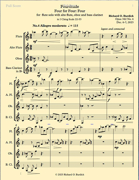 Burdick's Opus 342 M. 4. Pg 1 sheet music